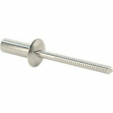 BSC PREFERRED Sealing Blind Rivets 18-8 Stainless Steel Domed Head 3/16 Dia for 0.188-0.25 Thickness, 10PK 97524A046